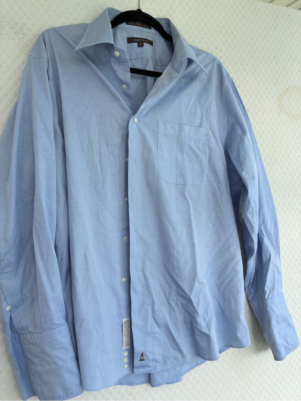 Nordstrom Light Blue Men's Dress Shirt - Button Front